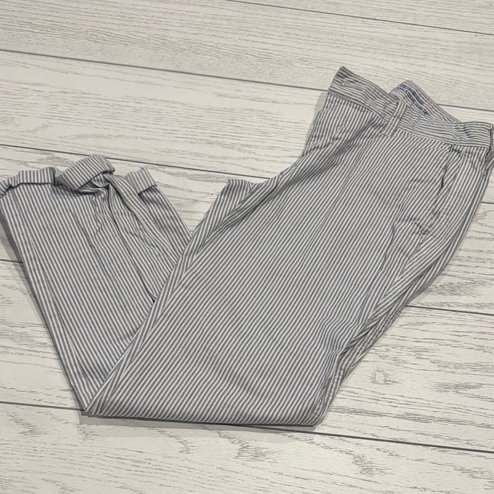 Elegant Striped Black and White Chinos